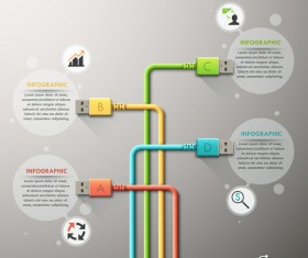 Creative connection infographic vector template 04