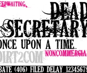 Dead secretary font
