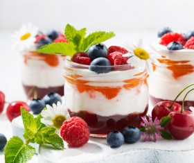 Delicate fruit desserts Stock Photo 05
