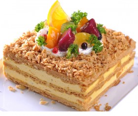 Delicious fruit cake Stock Photo