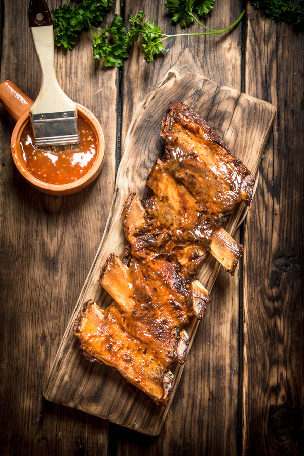 Delicious grilled ribs and sauces HD picture 01
