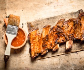 Delicious grilled ribs and sauces HD picture 03