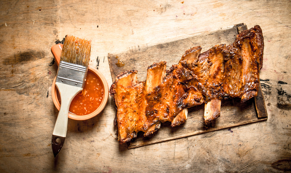 Delicious grilled ribs and sauces HD picture 03