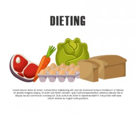 Dieting infographic template vectors 02