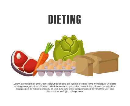 Dieting infographic template vectors 02