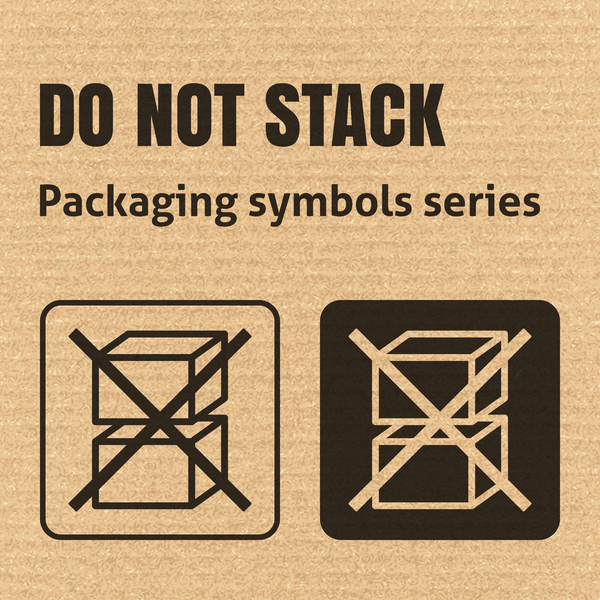 Do not stack packaging icons series vector