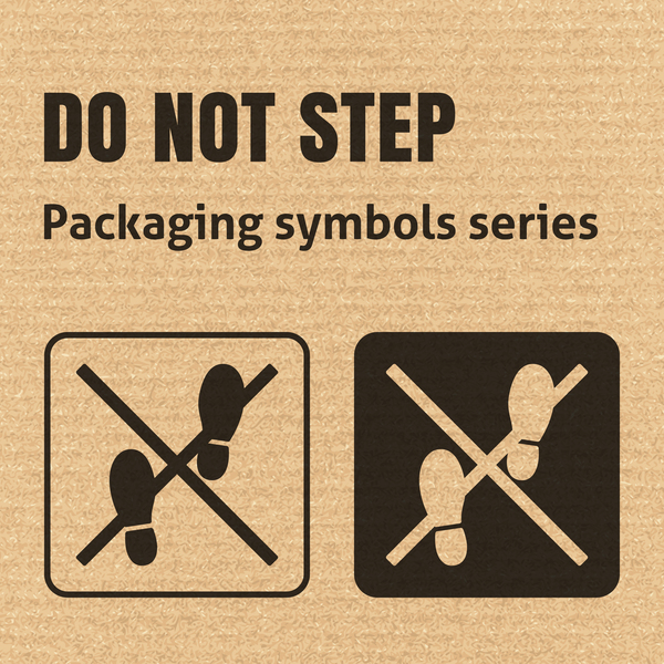 Do not step packaging icons series vector