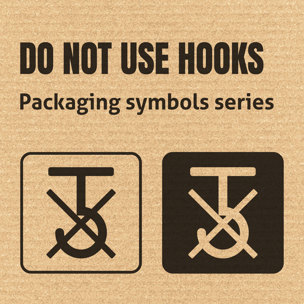 Do not use hooks packaging icons series vector