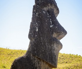 Easter Island Boulder Stock Photo