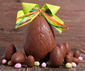 Easter chocolate eggs Stock Photo 02
