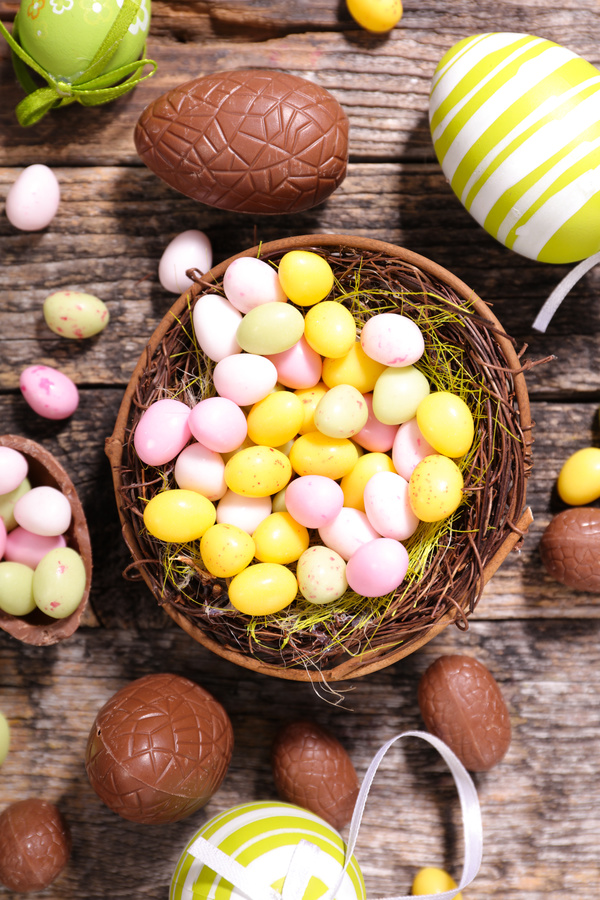 Easter chocolate eggs Stock Photo 03