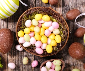 Easter chocolate eggs Stock Photo 04