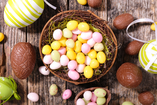Easter chocolate eggs Stock Photo 04