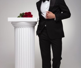 Europe and the United States suit guy Stock Photo