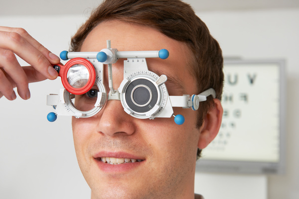 Eye examination Stock Photo