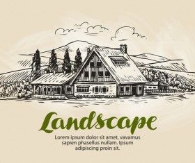 Farming hand drawing background vectors 09