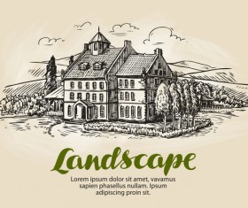 Farming hand drawing background vectors 15