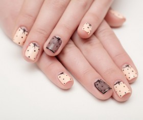 Fashion painted nail Stock Photo