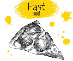Fast food illustration hand drawing vectors 01