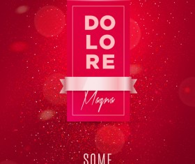 Festive card red template vector