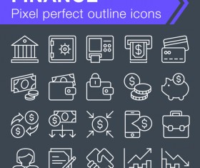 Finance icons set