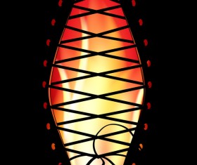 Flame background with corset vector