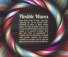 Flexible waves cricles abstract background vector 05
