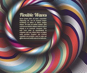 Flexible waves cricles abstract background vector 07