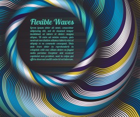 Flexible waves cricles abstract background vector 09