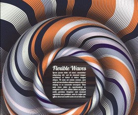 Flexible waves cricles abstract background vector 10