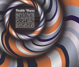 Flexible waves cricles abstract background vector 11