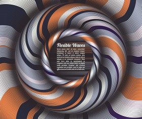 Flexible waves cricles abstract background vector 12