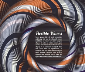 Flexible waves cricles abstract background vector 13