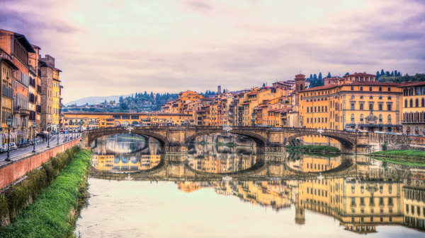 Florence Arno River Stock Photo