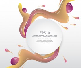 Flow with scatter paints and modern background vector 01