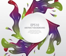 Flow with scatter paints and modern background vector 02