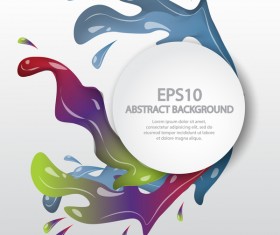 Flow with scatter paints and modern background vector 03