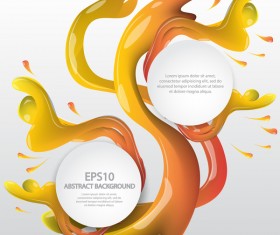 Flow with scatter paints and modern background vector 06