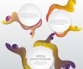 Flow with scatter paints and modern background vector 07