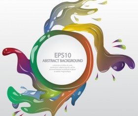 Flow with scatter paints and modern background vector 08