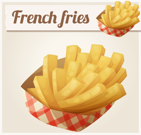 French fries vector illustration 02