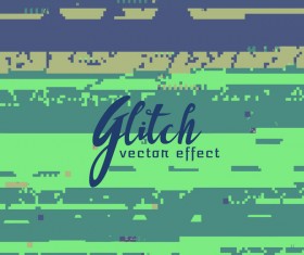Glitch effect distorted image vector background 01