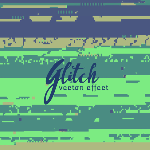 Glitch effect distorted image vector background 01