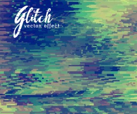 Glitch effect distorted image vector background 02