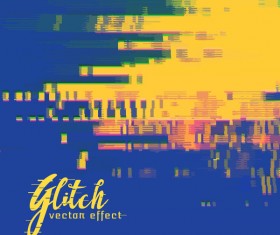 Glitch effect distorted image vector background 03