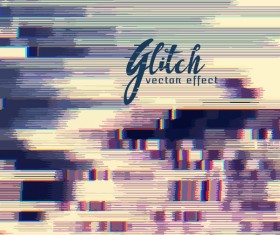 Glitch effect distorted image vector background 09
