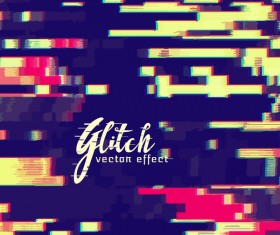 Glitch effect distorted image vector background 12