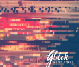 Glitch effect distorted image vector background 14