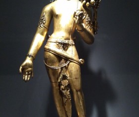 Gold statue Stock Photo