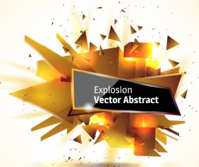 Golden explosion debris abstract background vector 03